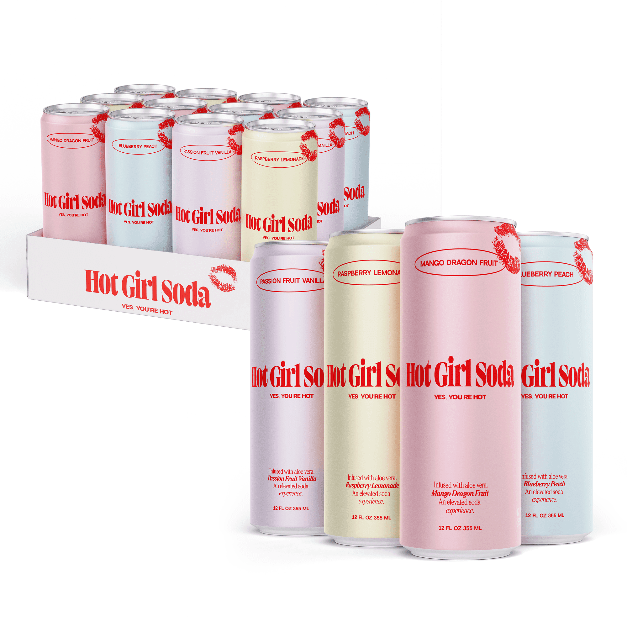 Hot Girl Soda Variety Pack — all four flavors